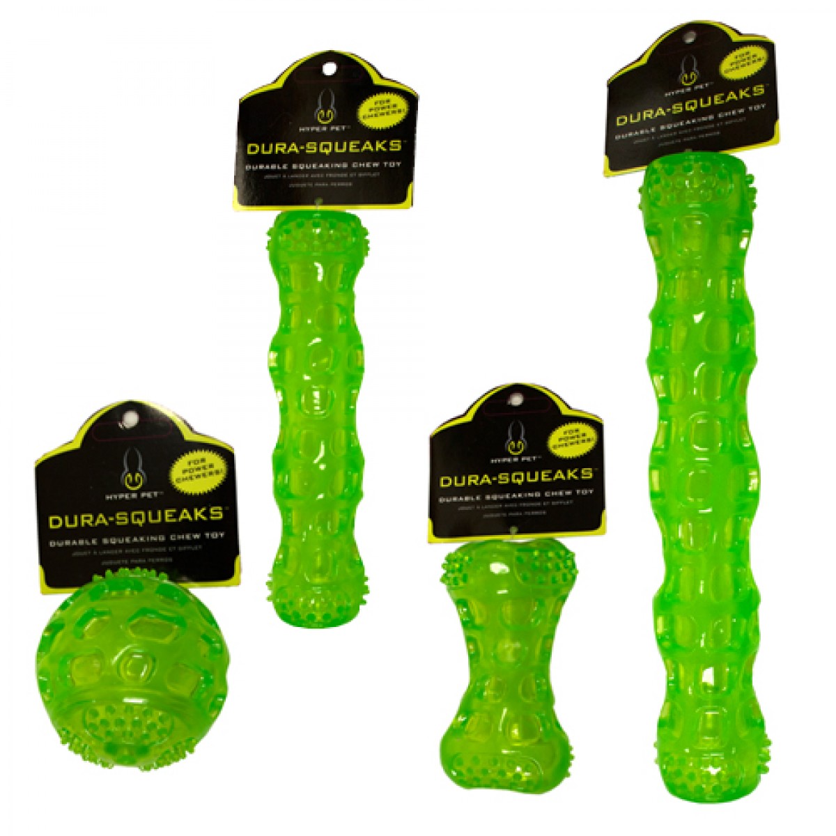 HYPER PET - Interactive Dog Toys - HP-Dura Squeaks - Dura Squeaks