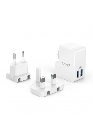 ANKER - Mobile Accessories - AK-A2022321 - PowerPort 2 Lite m. austauschbaren UK- u. EU-Steckern, 17 W