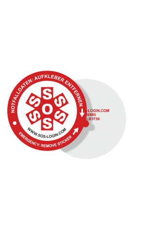 IDENT + MEDICAL - ID-SOS-HELM - SOS-Helmsticker